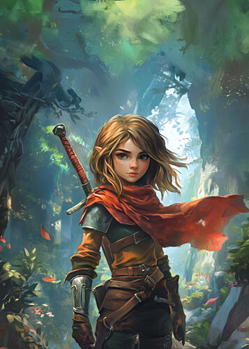 Young Elven Adventurer Art Print