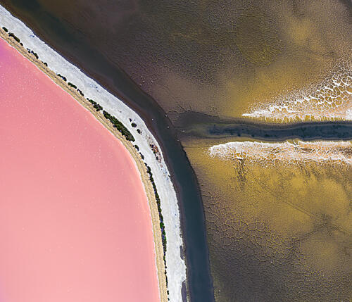 Pink Salt Lake Divide Art Print