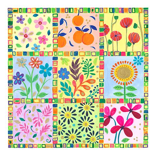 Flowered Square Art Print