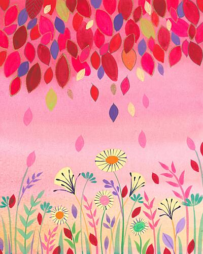 Falling Leaves Art Print