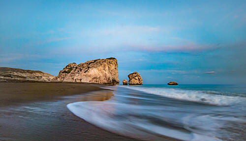 Serene Beach Rocks Art Print by Asela