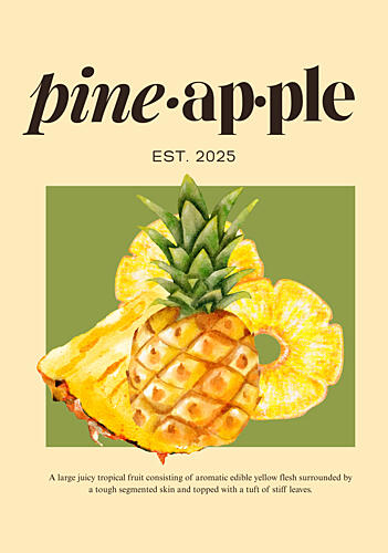 Vibrant Pineapple Tropical Aesthetic Art Print Art Print