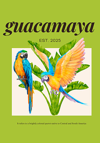 Vibrant Tropical Macaws Art Print