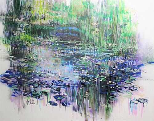 Tranquil Water Lilies Pond Art Print