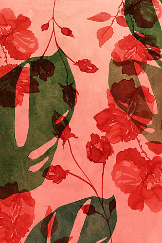 Tropical Floral Fusion Art Print