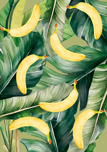 Fresh Tropical Bananas Art Print