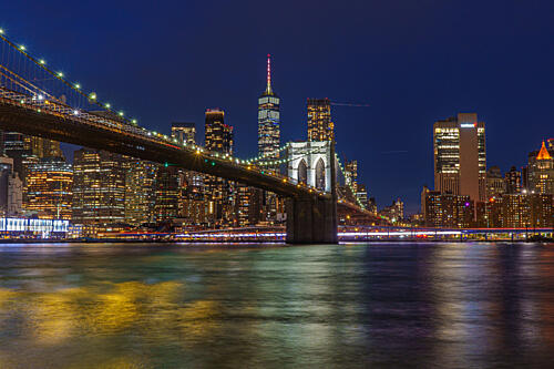 Brooklyn Bridge City Nights Art Print