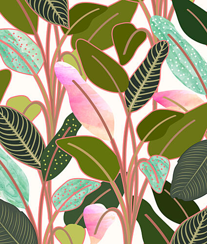 Vibrant Tropical Foliage Art Print
