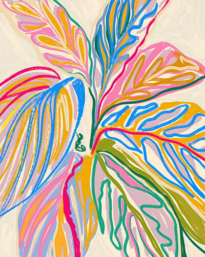 Vibrant Tropical Foliage Art Print