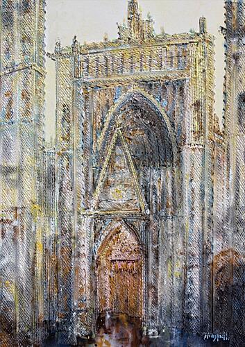 Gothic Cathedral Entrance Art Print