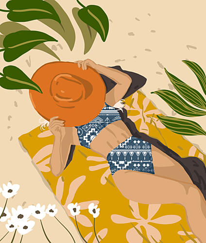Relaxing Beach Day Art Print