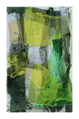 Vibrant Green Layers Art Print by Cartissi