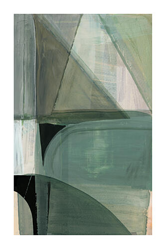 Layered Green Abstract Art Print by Cartissi