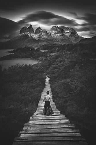 Path to Majestic Mountains Art Print