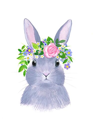 Spring Bunny Rabbit Art Print