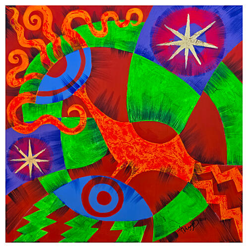 Vibrant Abstract Eyes Art Print