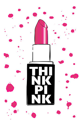Think Pink Glam Art Print by Martina