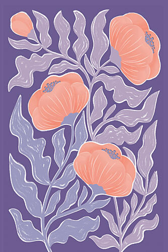Elegant Botanical Blooms Art Print