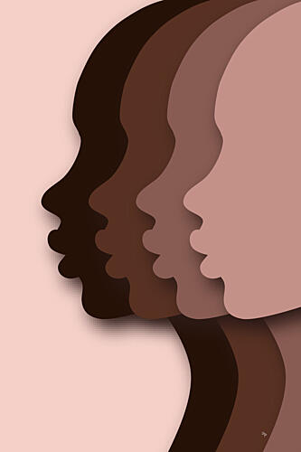Faces of Diversity Art Print by Martina