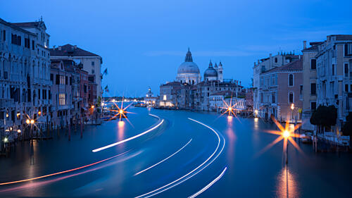 Venice Grand Canal Night Art Print