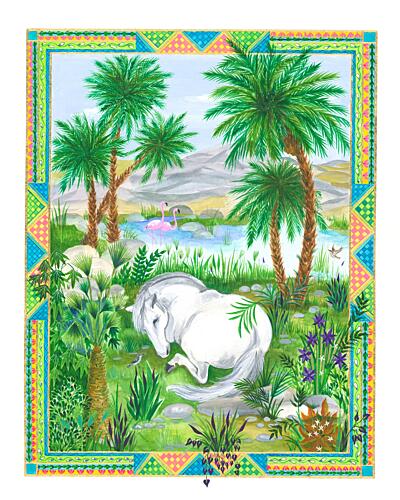 Resting in the Oasis Art Print
