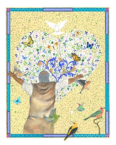 Embracing Love and Peace Art Print