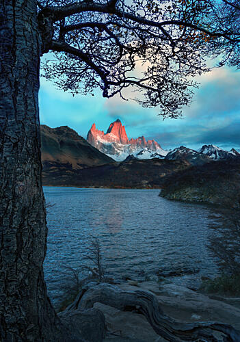 Glowing Patagonia Peaks Art Print