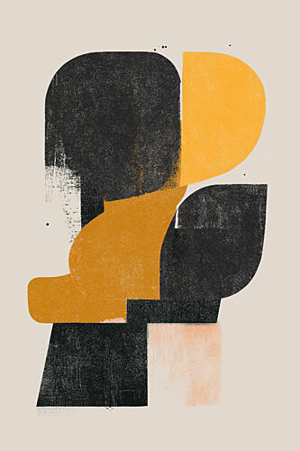 Abstract Shapes No.1 Art Print by The Miuus Studio