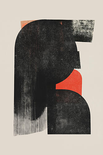 Abstract Shapes Art Print by The Miuus Studio