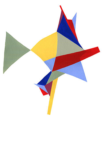 Vibrant Angular Forms Art Print