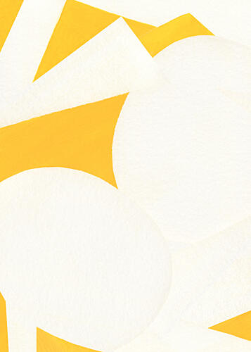 Golden Abstract Forms Art Print by Jenja Braun