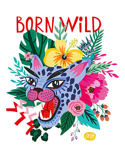 Born Wild Tropical Leopard Art Print