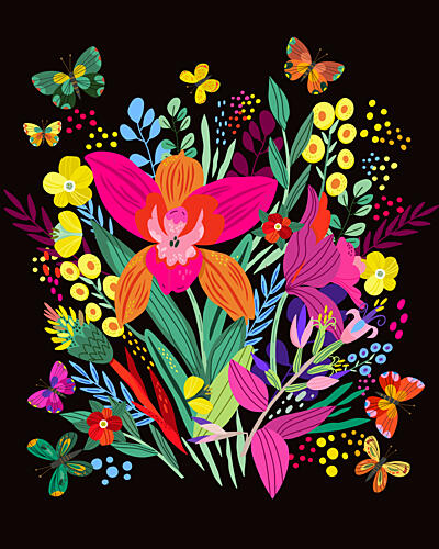 Vibrant Tropical Bloom Art Print