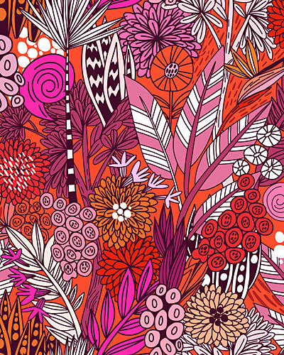 Colorful Jungle Bloom Art Print