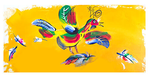 Vibrant Yellow Bird Art Print