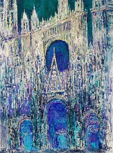 Ornate Blue Cathedral Art Print