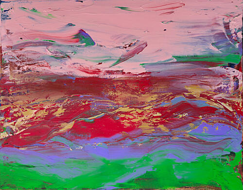 Vibrant Abstract Landscape Art Print