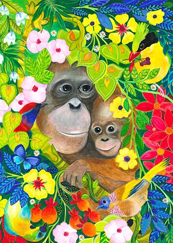 Orangutans Art Print