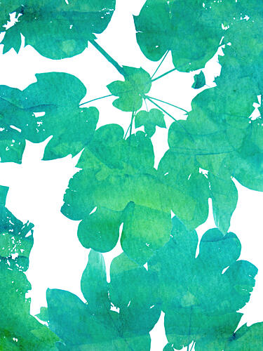 Vibrant Green Leaves Art Print
