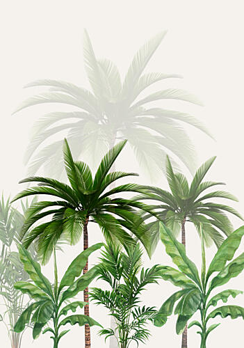 Lush Tropical Palms Art Print