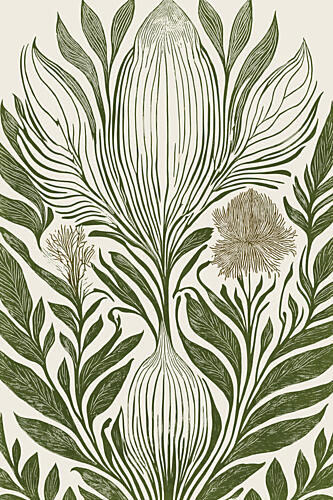 Elegant Botanical Symmetry Art Print