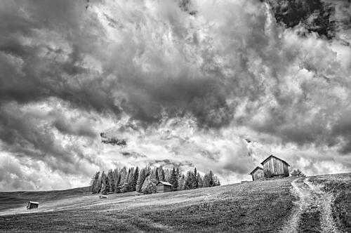 Dramatic Countryside Barns Art Print