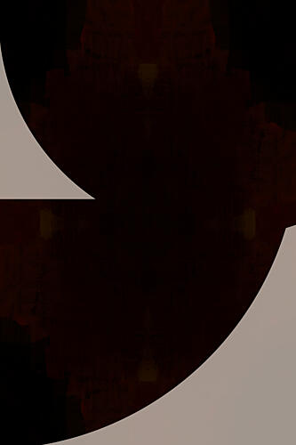 Dark Abstract Shapes Art Print by Cartissi