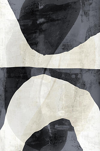 Fluid Grey Forms Art Print by Cartissi
