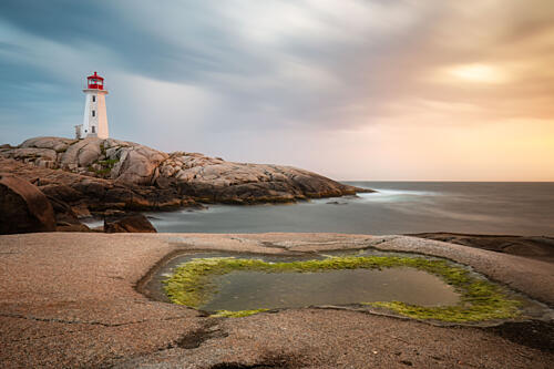 Coastal Lighthouse Sunset Art Print by Christoph Schaarschmidt
