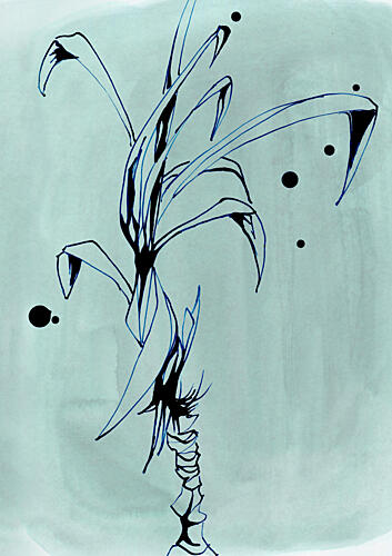 Minimalist Plant Drawing Art Print by Jenja Braun