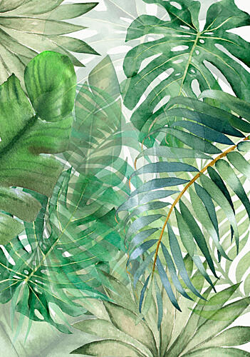 Lush Tropical Leaves Art Print