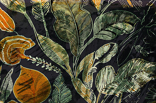 Dark Tropical Foliage Art Print