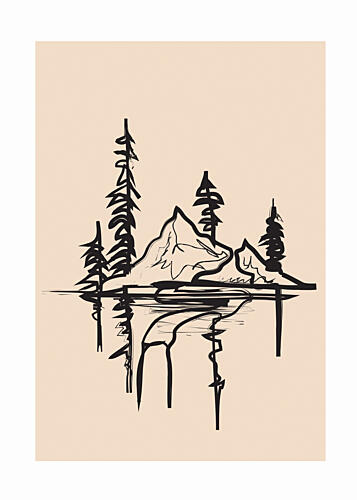 Mountain Lake Reflection Art Print