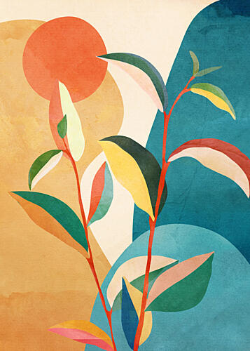 Desert Sun Botanicals Art Print